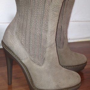 BCBG MAX AZRIA high heel all leather women's boots